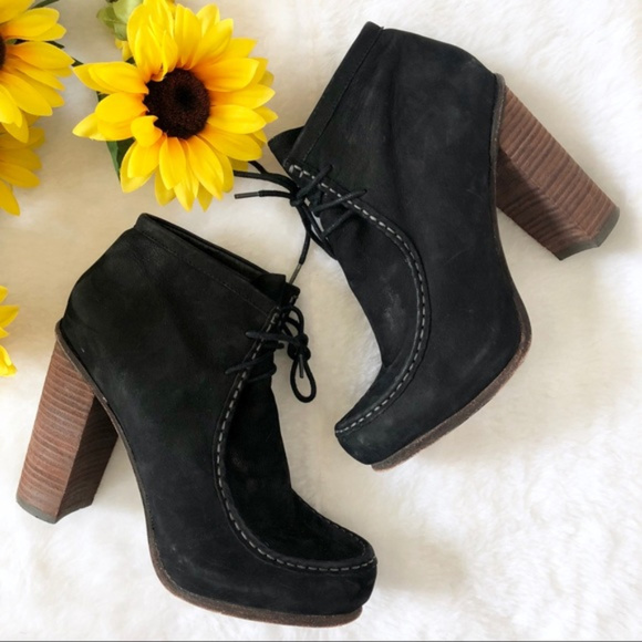 Dolce Vita Shoes - Dolce Vita Black Leather Jada Stacked Heel Boot